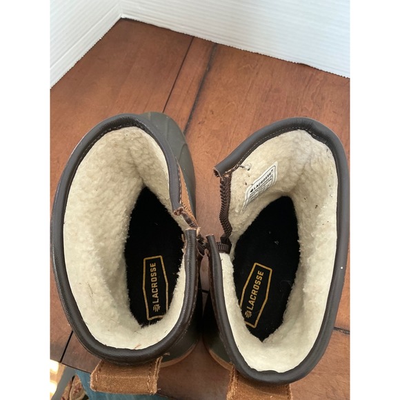 Lacrosse Womens Aero Timber Zip Up 8in Brown Suede Rubber Winter Boots Size 8 - Picture 7 of 7